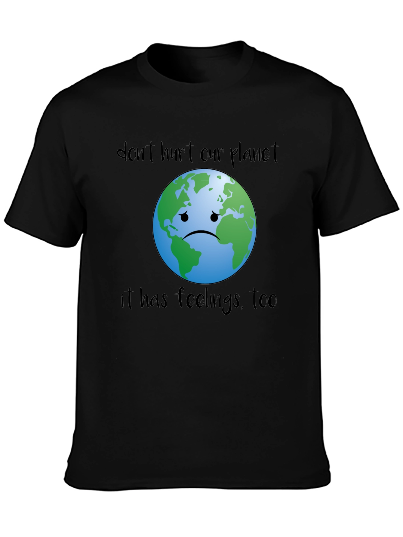 Sad Earth Graphic Tee - Save the Planet T-Shirt