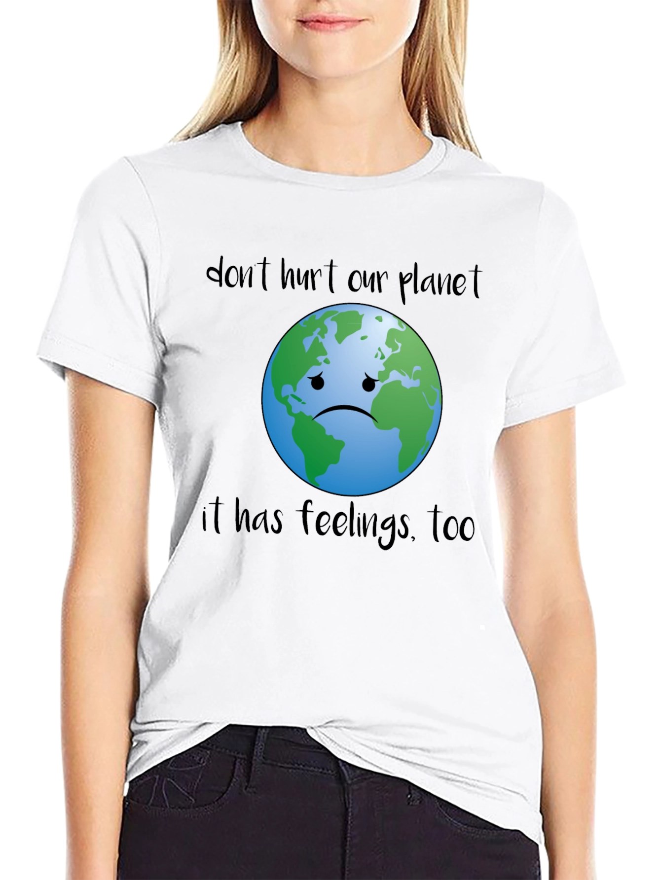 Sad Earth Graphic Tee - Save the Planet T-Shirt