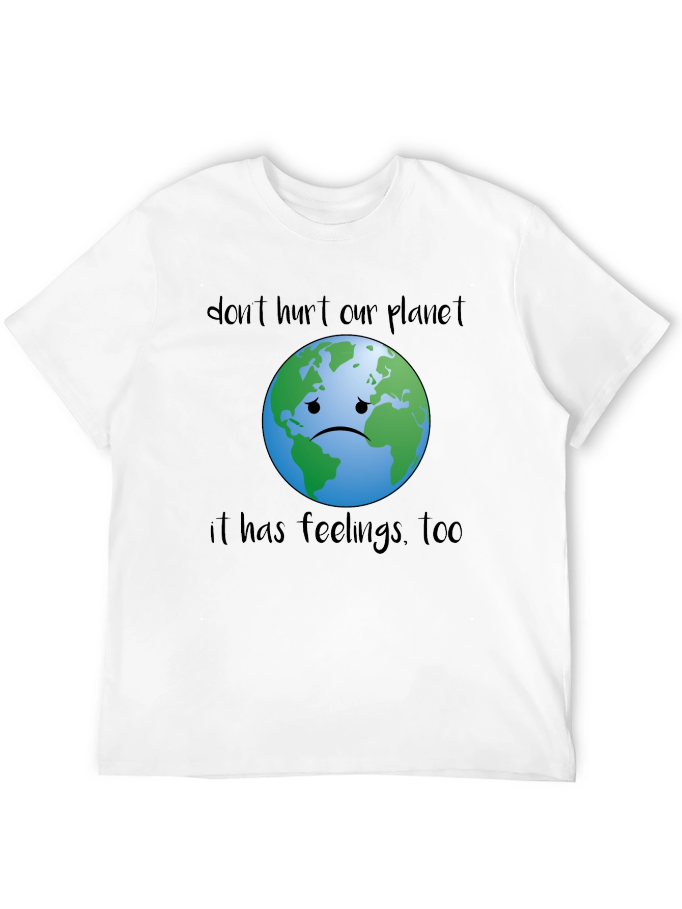 Sad Earth Graphic Tee - Save the Planet T-Shirt