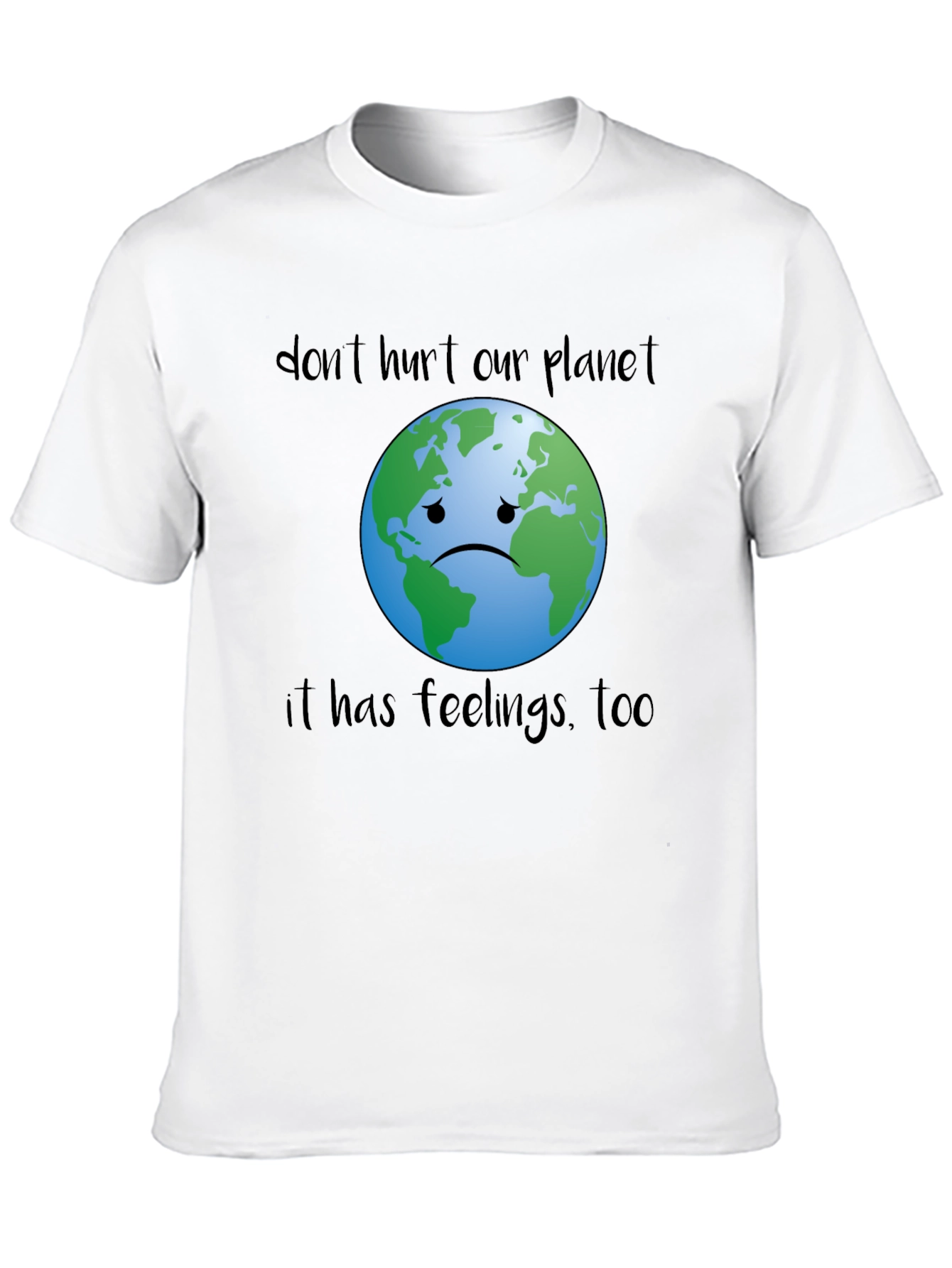 Sad Earth Graphic Tee - Save the Planet T-Shirt