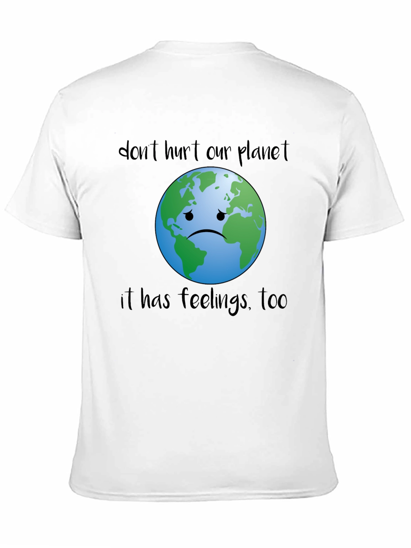 Sad Earth Graphic Tee - Save the Planet T-Shirt