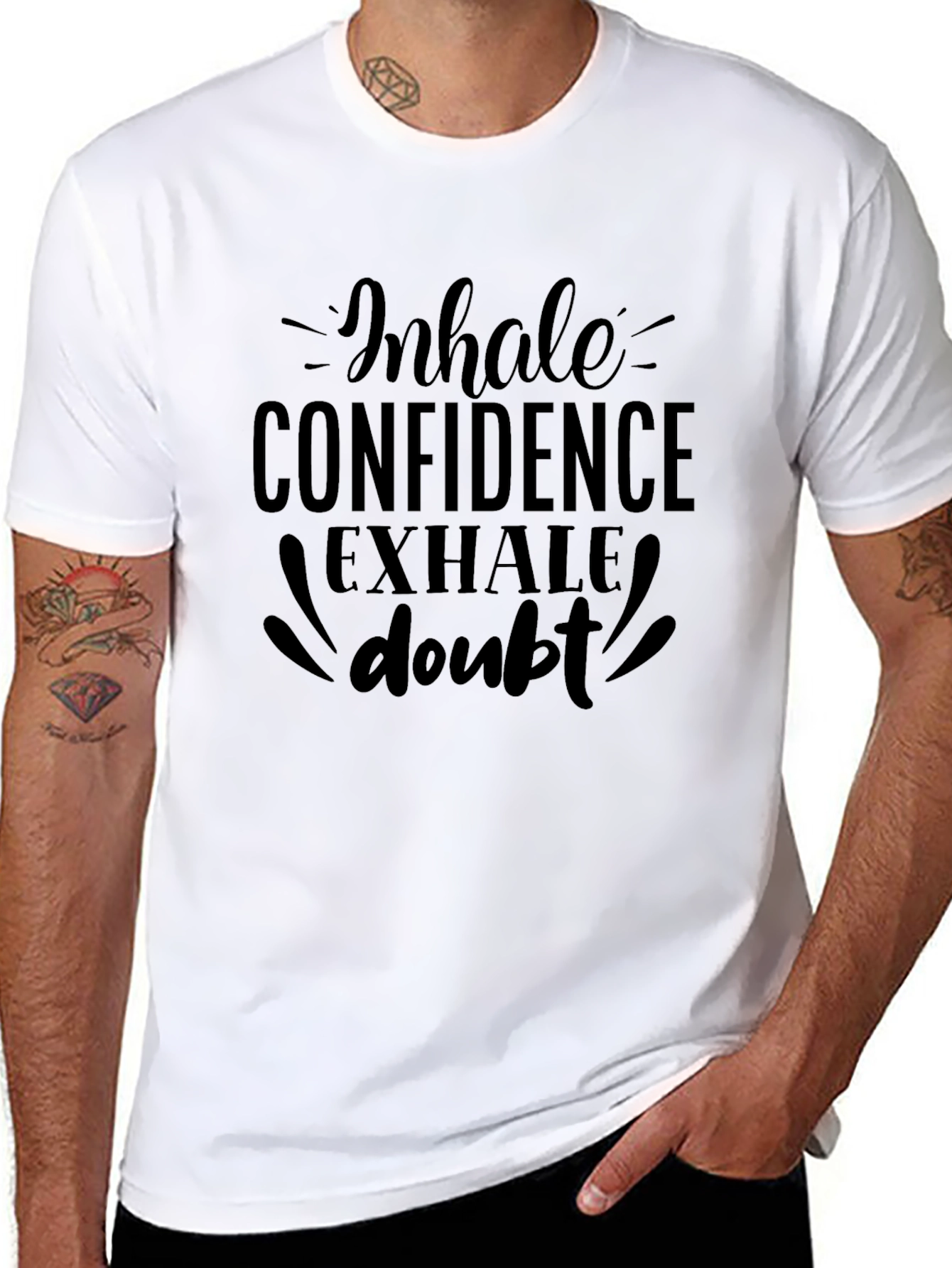 Inhale Confidence Exhale Doubt Black T-Shirt