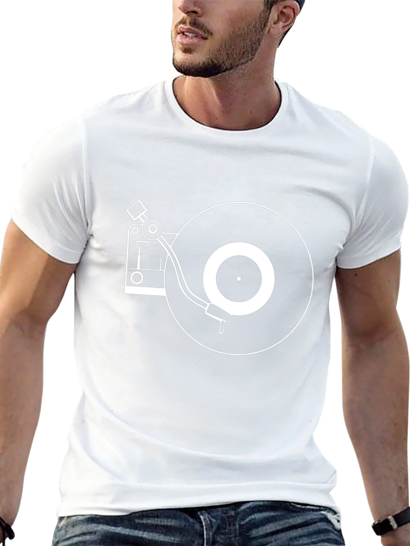 Turntable Graphic Tee - Retro Music Lovers Shirt