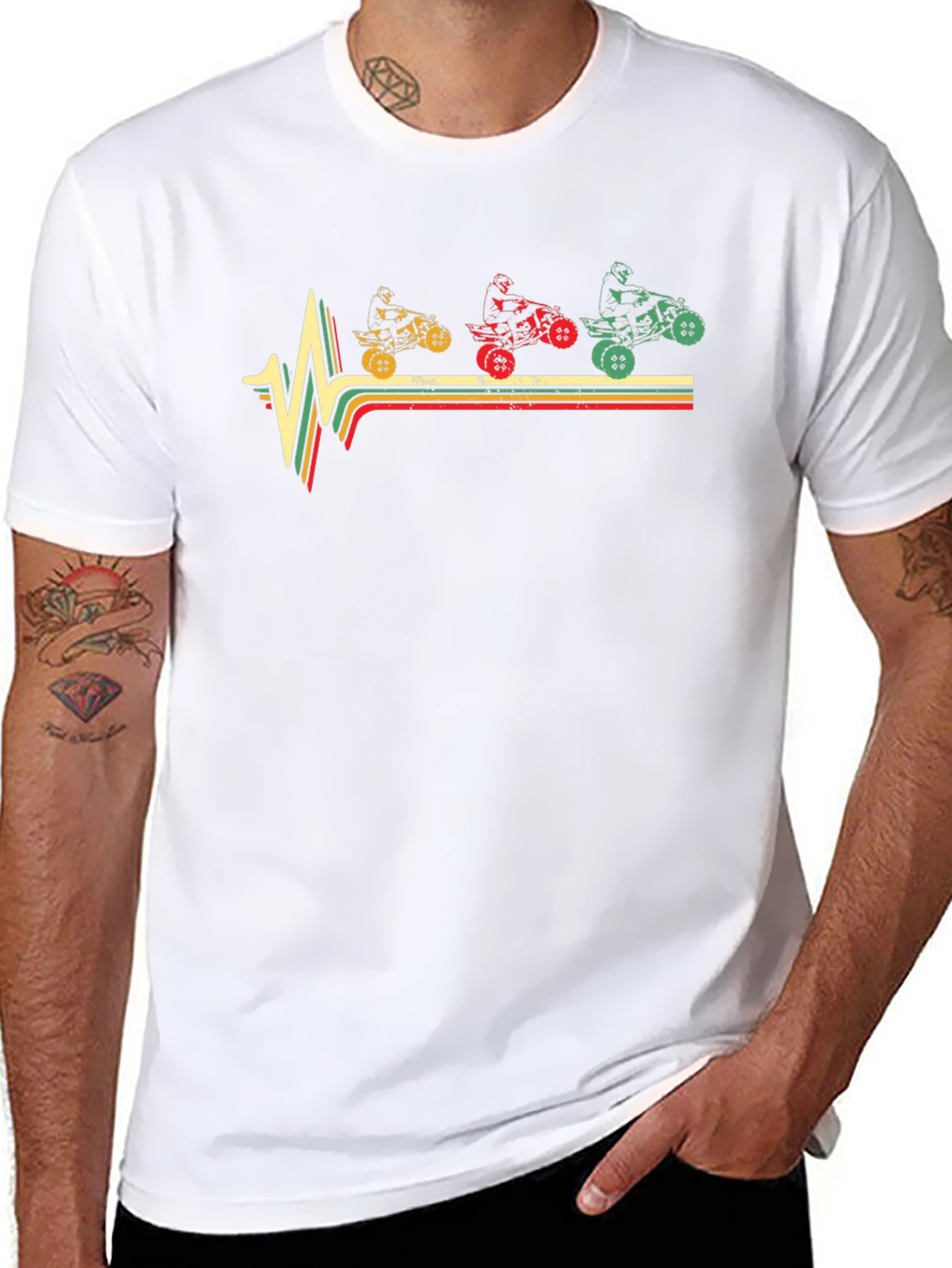 ATV Heartbeat Graphic T-Shirt - Ride On!