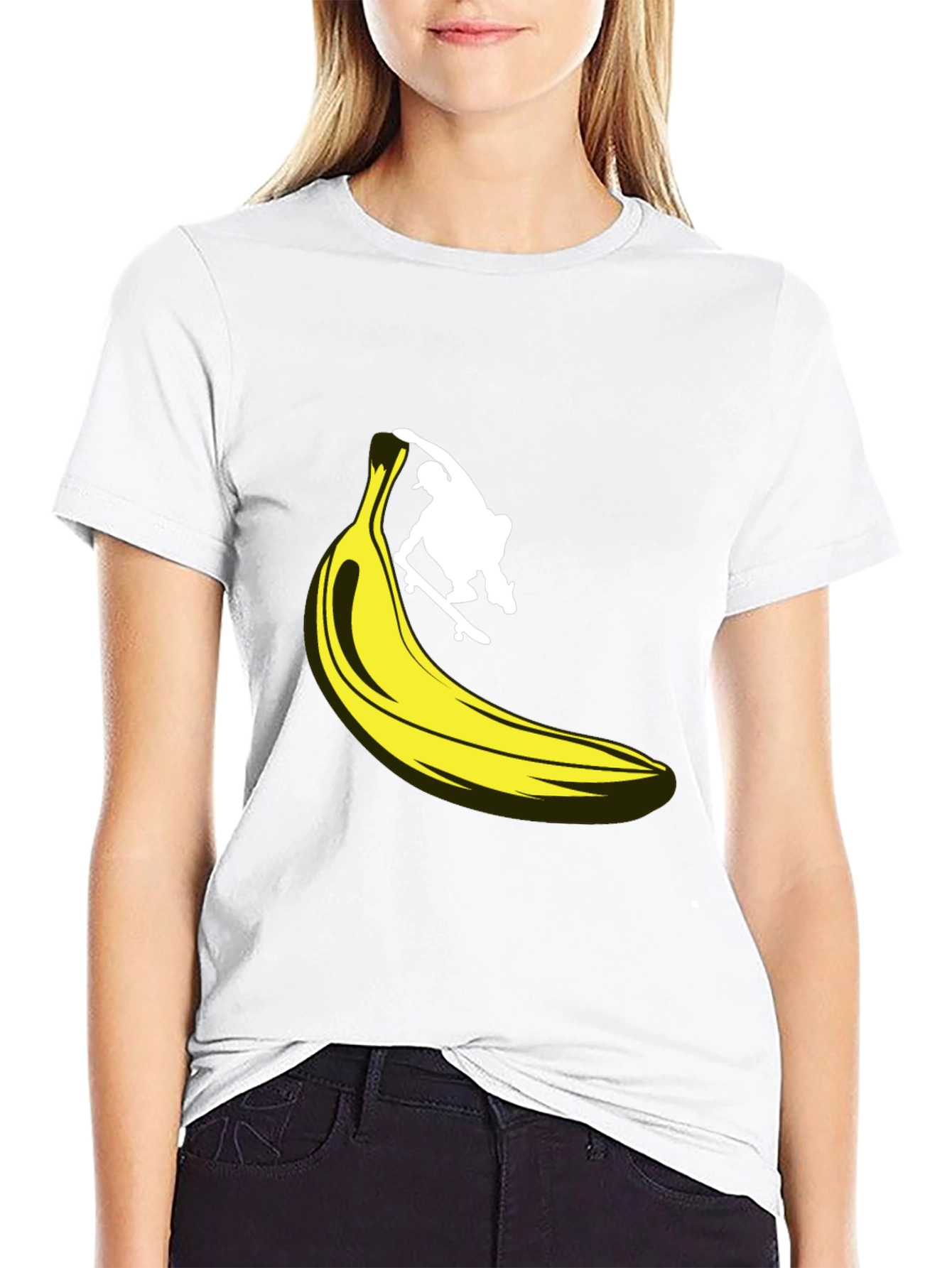 Banana Skateboarder Graphic T-Shirt