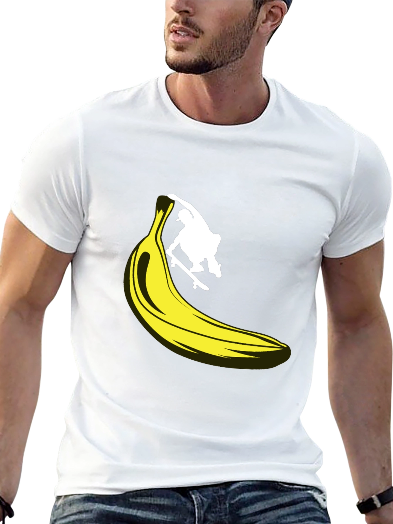 Banana Skateboarder Graphic T-Shirt