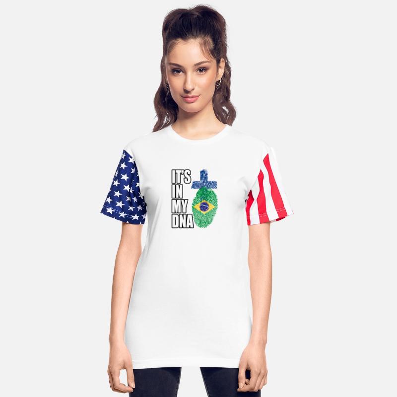 Finland And Brazilian Mix Heritage DNA Flag