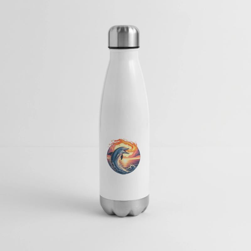 Fire-breathing dolphin sunset