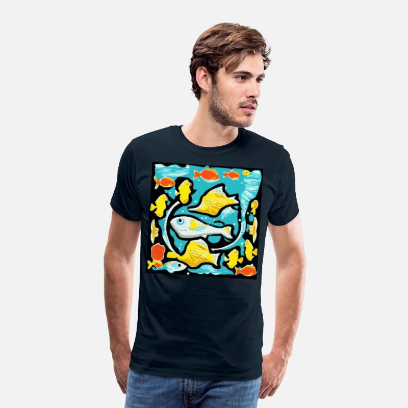 Fishes in Ocean : Abstract Art Sea