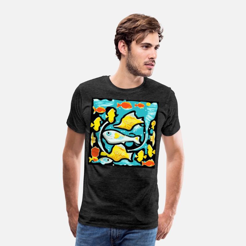 Fishes in Ocean : Abstract Art Sea