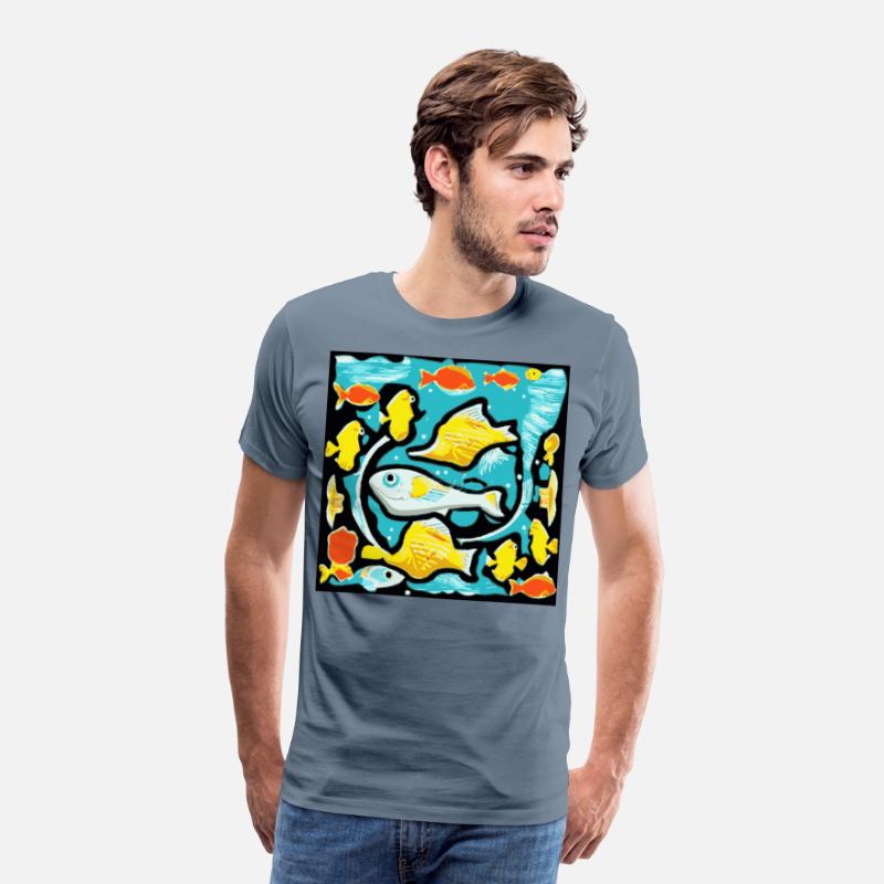 Fishes in Ocean : Abstract Art Sea