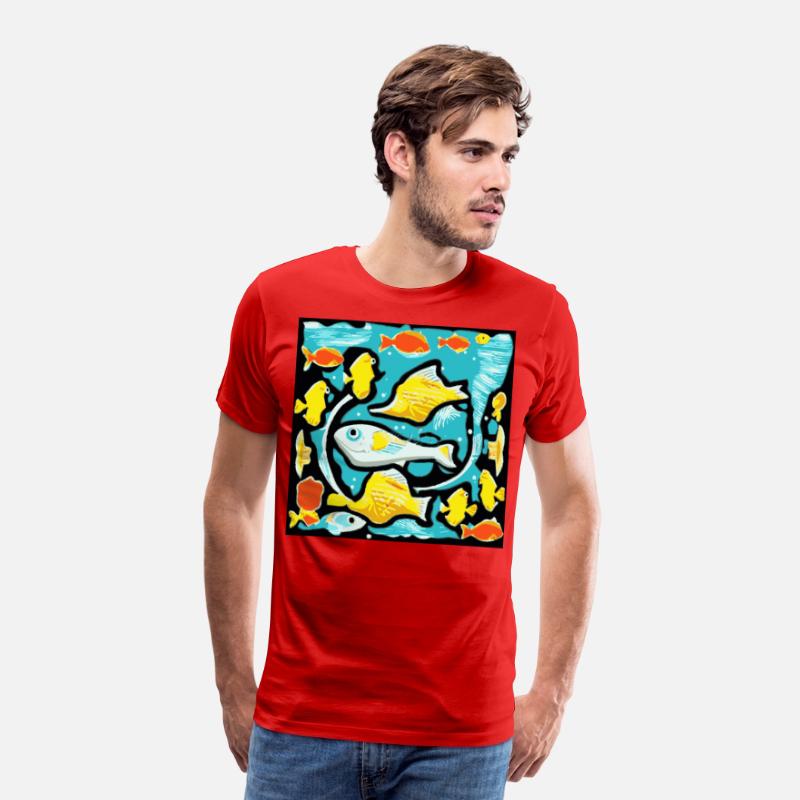 Fishes in Ocean : Abstract Art Sea
