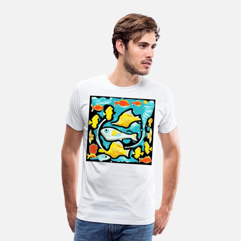 Fishes in Ocean : Abstract Art Sea