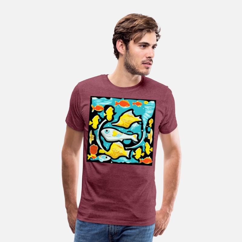 Fishes in Ocean : Abstract Art Sea