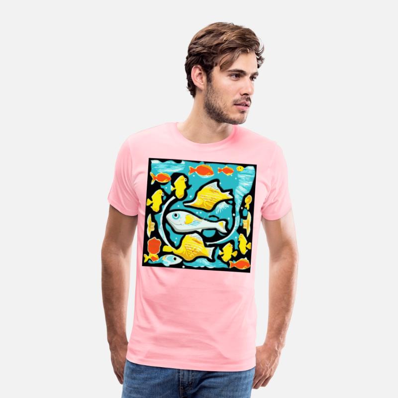 Fishes in Ocean : Abstract Art Sea