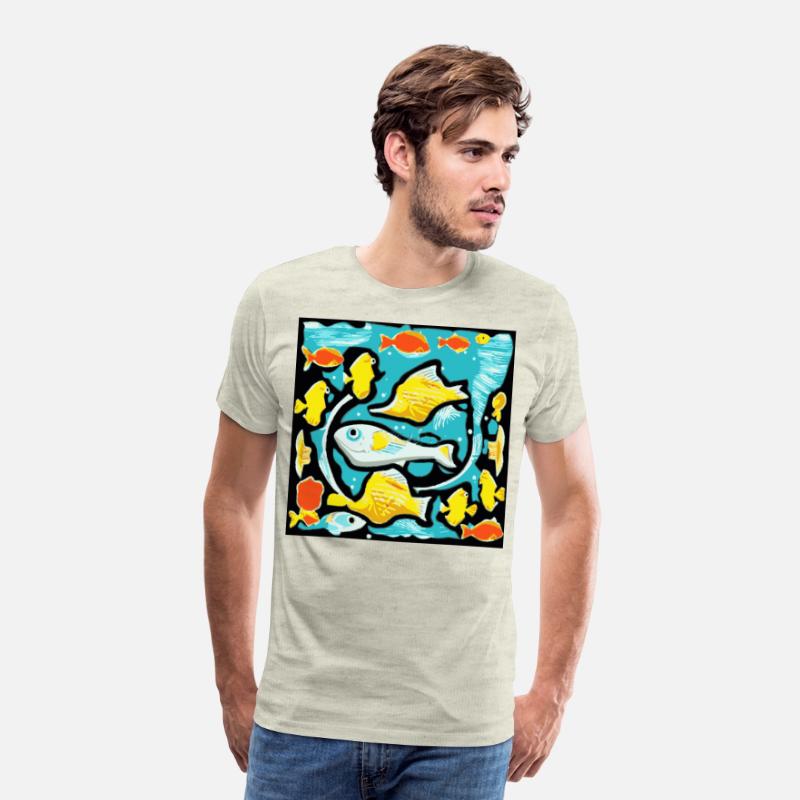Fishes in Ocean : Abstract Art Sea