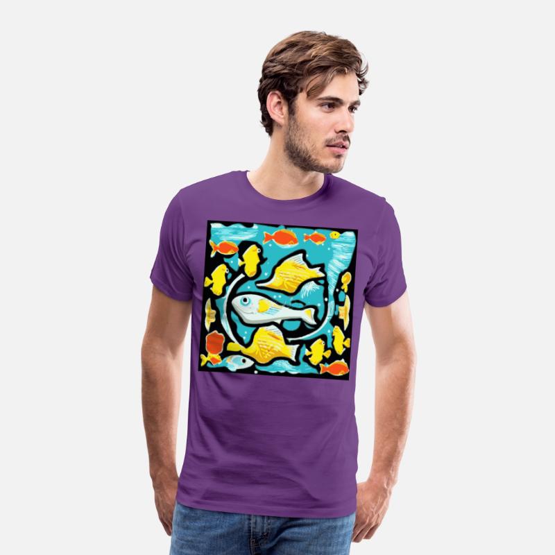 Fishes in Ocean : Abstract Art Sea