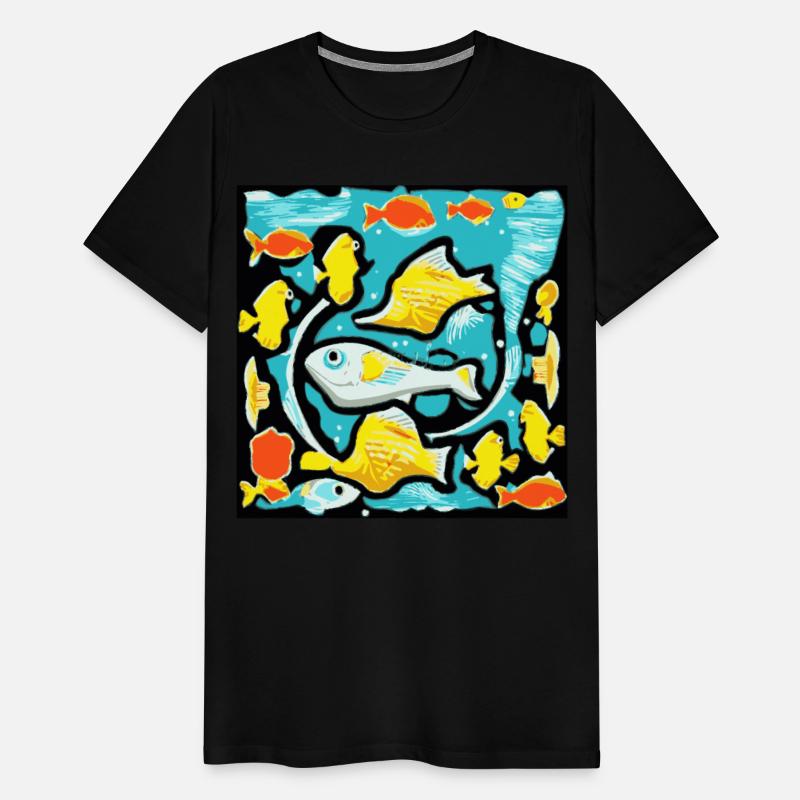 Fishes in Ocean : Abstract Art Sea