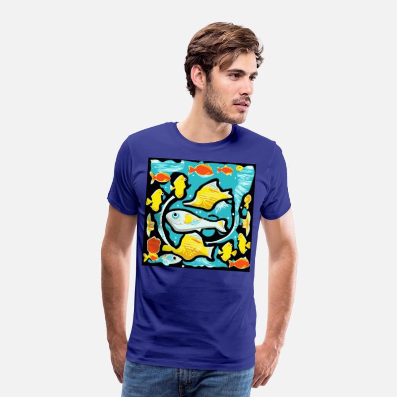 Fishes in Ocean : Abstract Art Sea