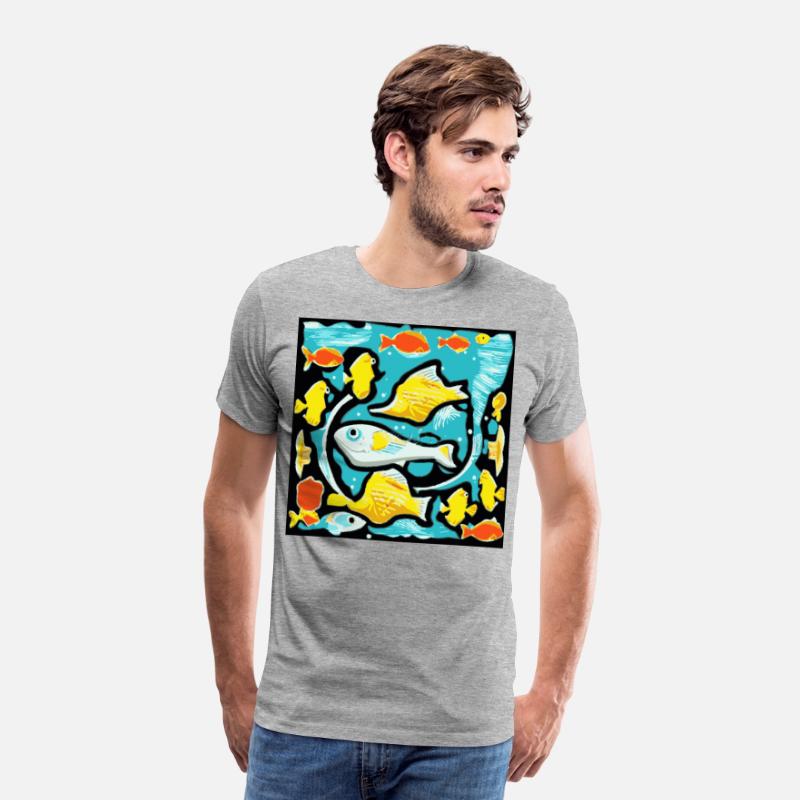 Fishes in Ocean : Abstract Art Sea