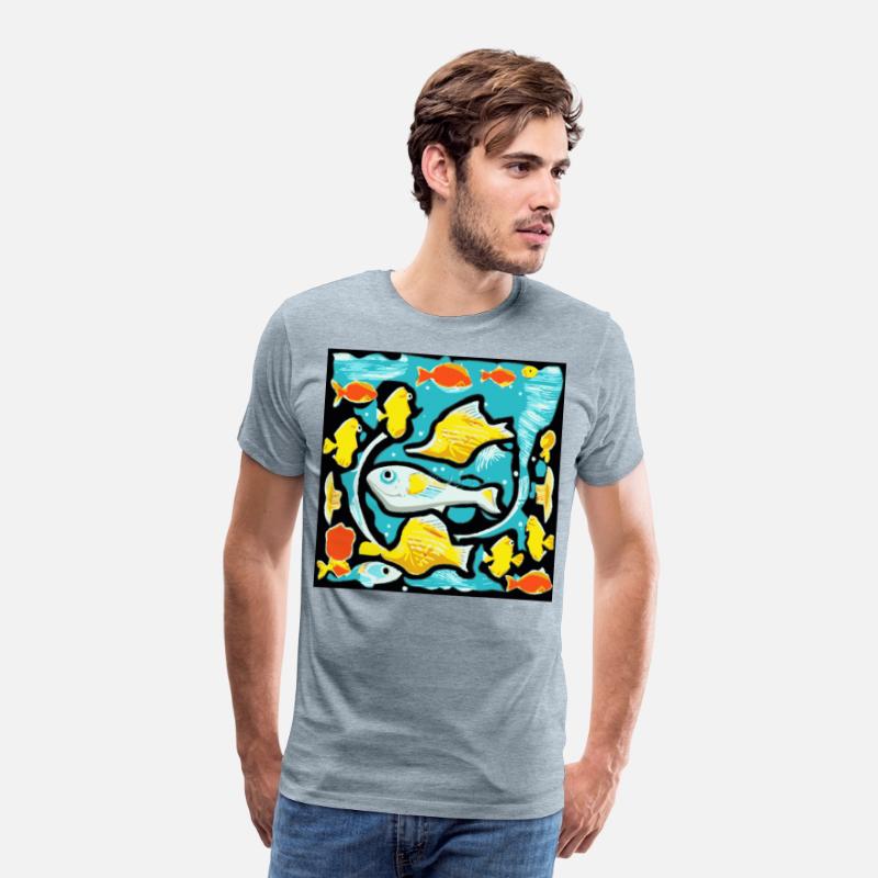 Fishes in Ocean : Abstract Art Sea