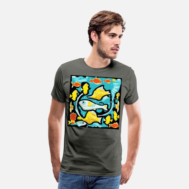 Fishes in Ocean : Abstract Art Sea