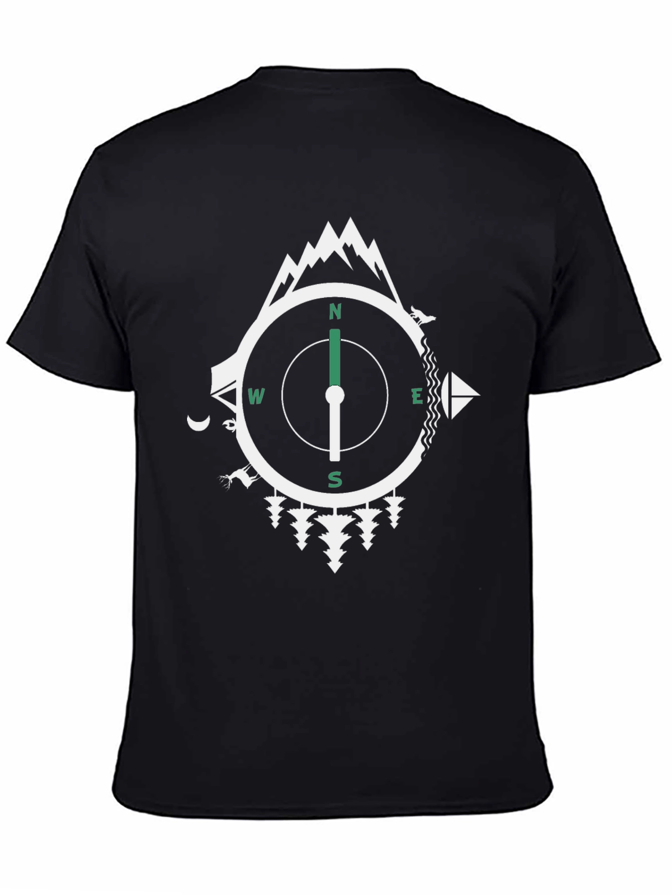 Adventure Compass Graphic Tee - Black