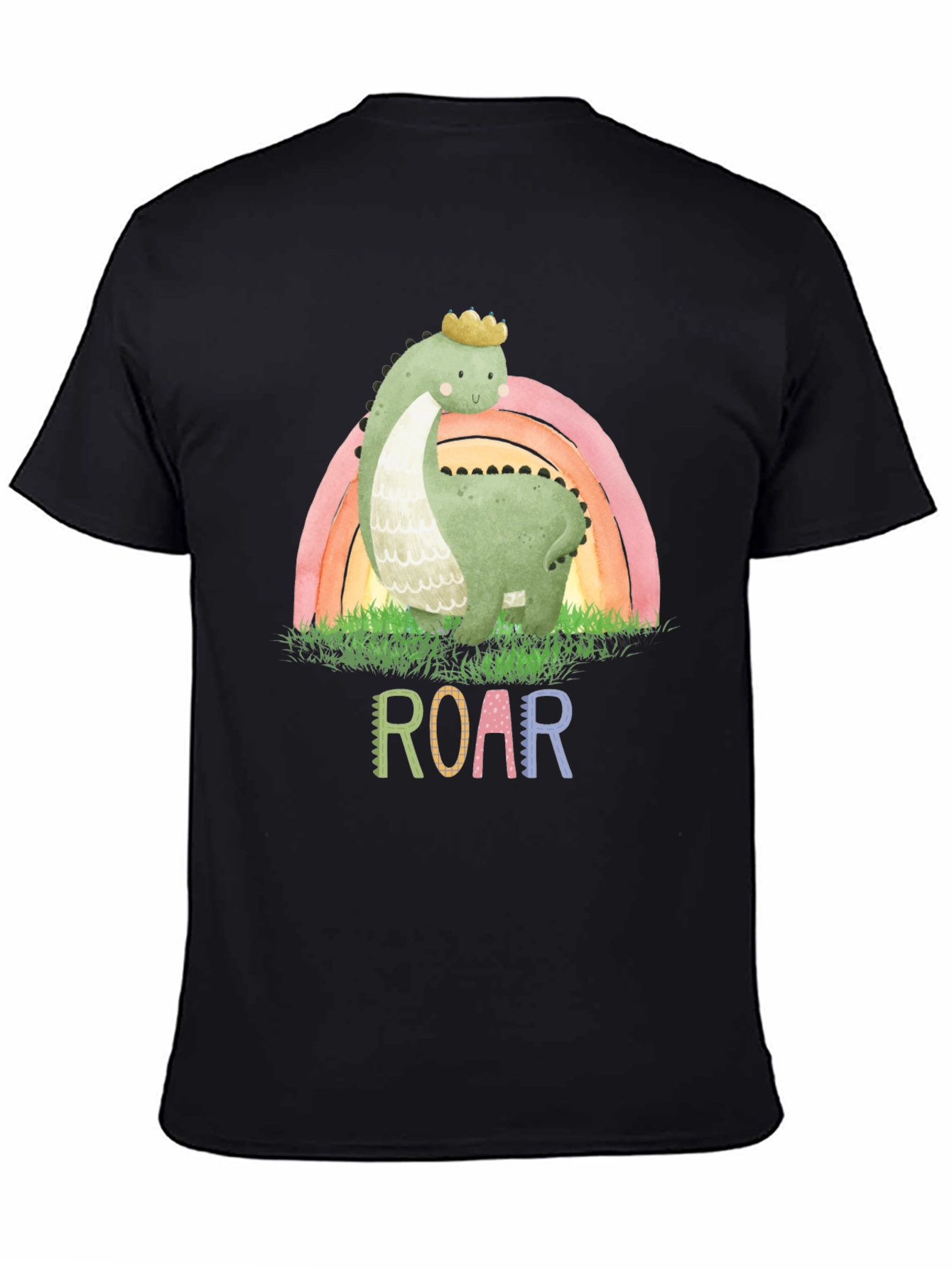 Cute Dinosaur T-Shirt - Rainbow Brontosaurus