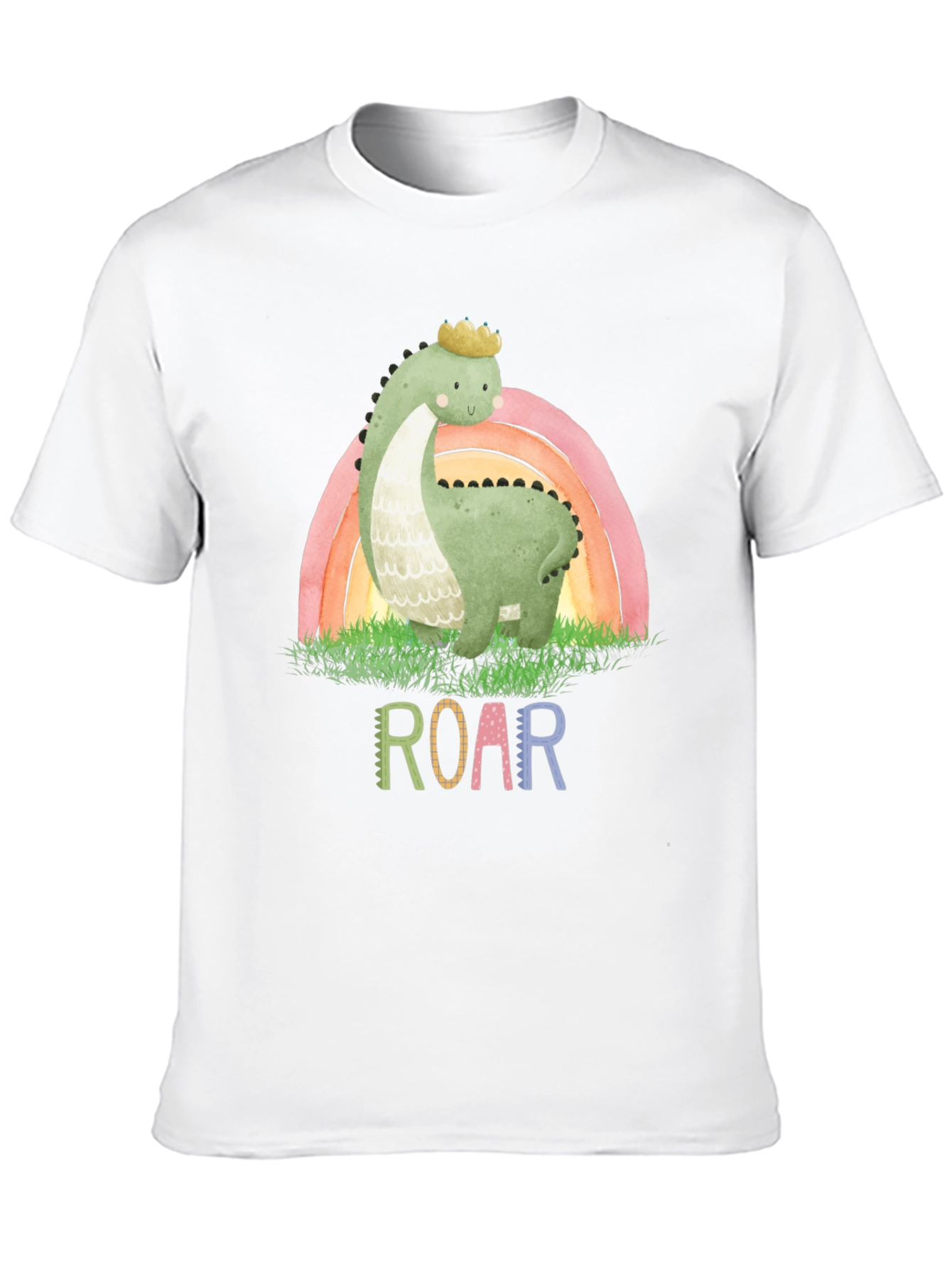 Cute Dinosaur T-Shirt - Rainbow Brontosaurus