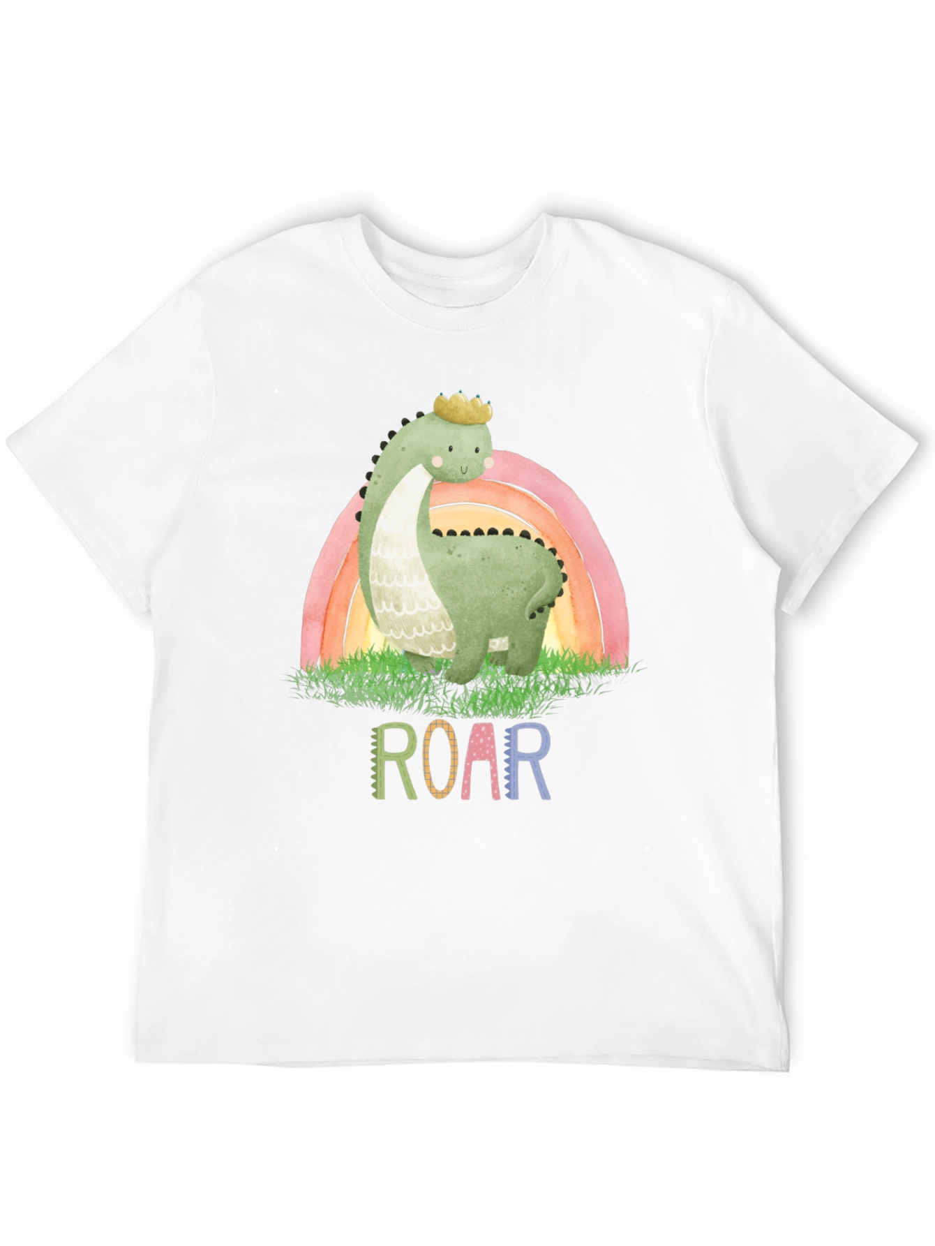 Cute Dinosaur T-Shirt - Rainbow Brontosaurus