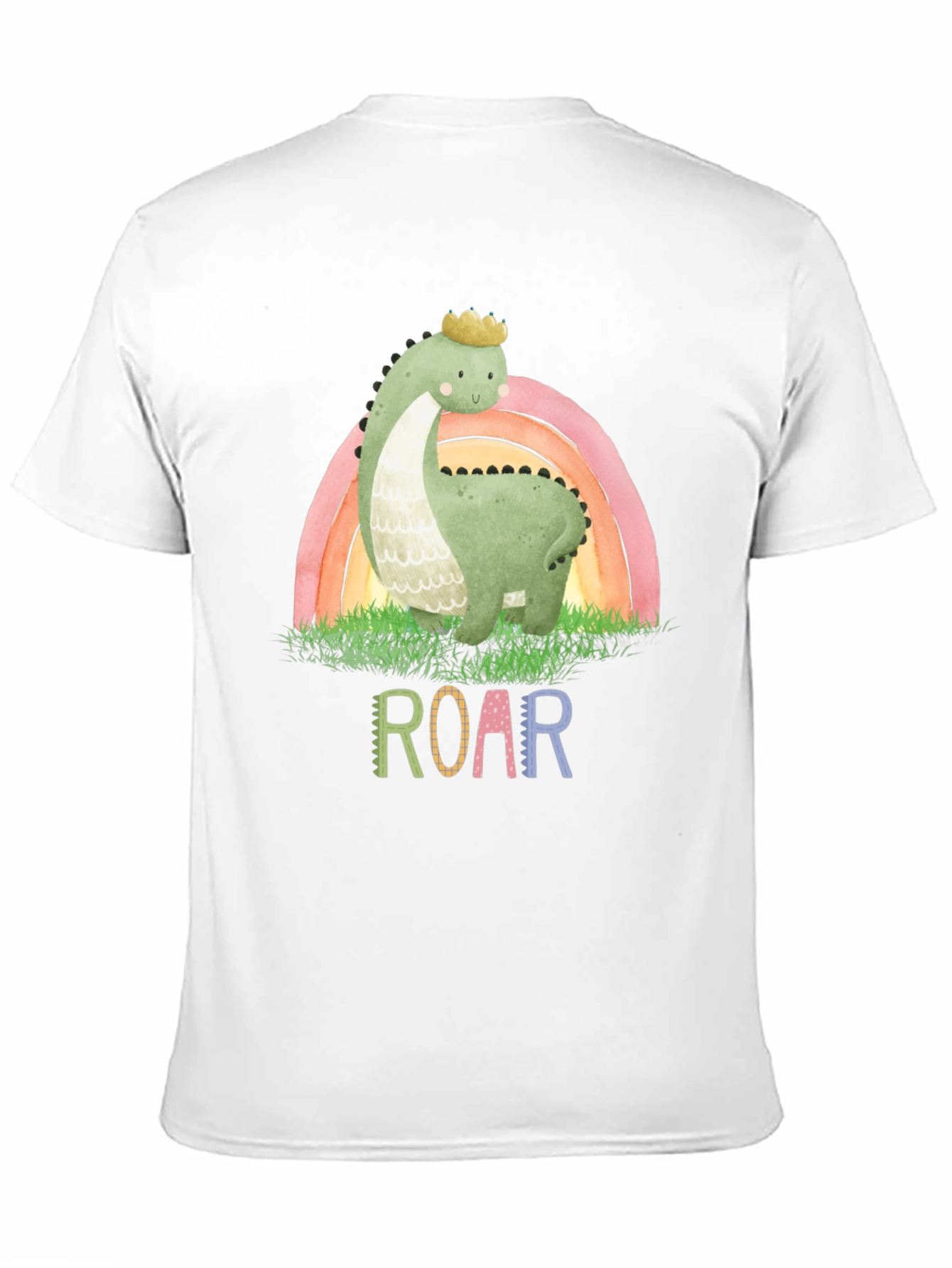 Cute Dinosaur T-Shirt - Rainbow Brontosaurus