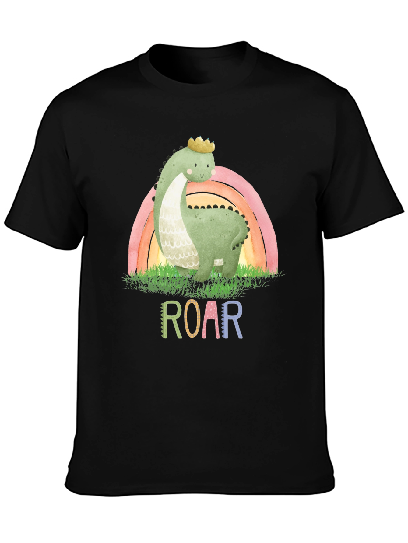 Cute Dinosaur T-Shirt - Rainbow Brontosaurus