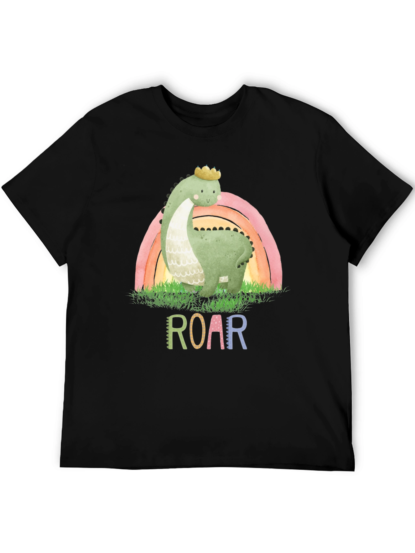 Cute Dinosaur T-Shirt - Rainbow Brontosaurus