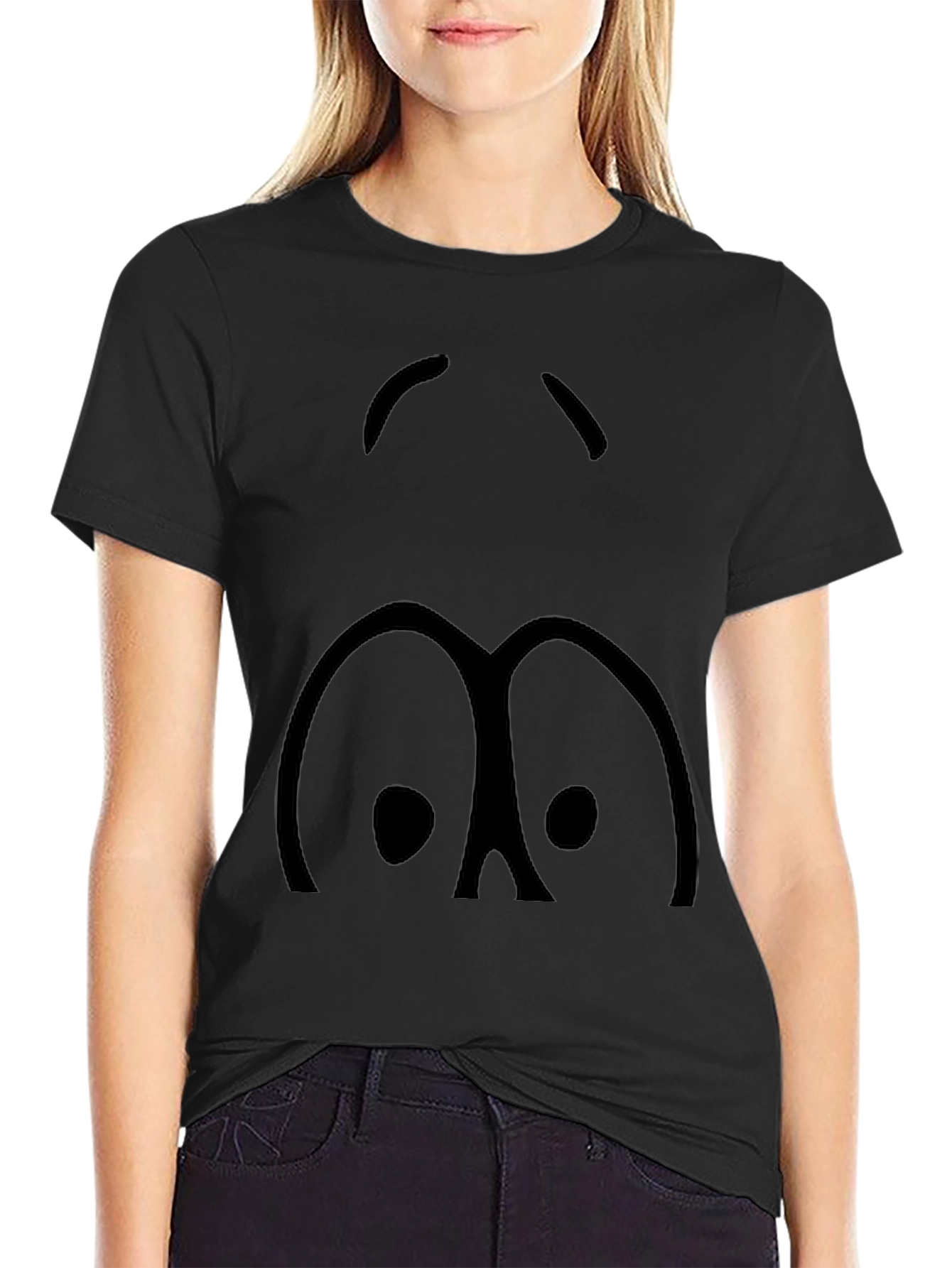 Googly Eyes Graphic T-Shirt - Black