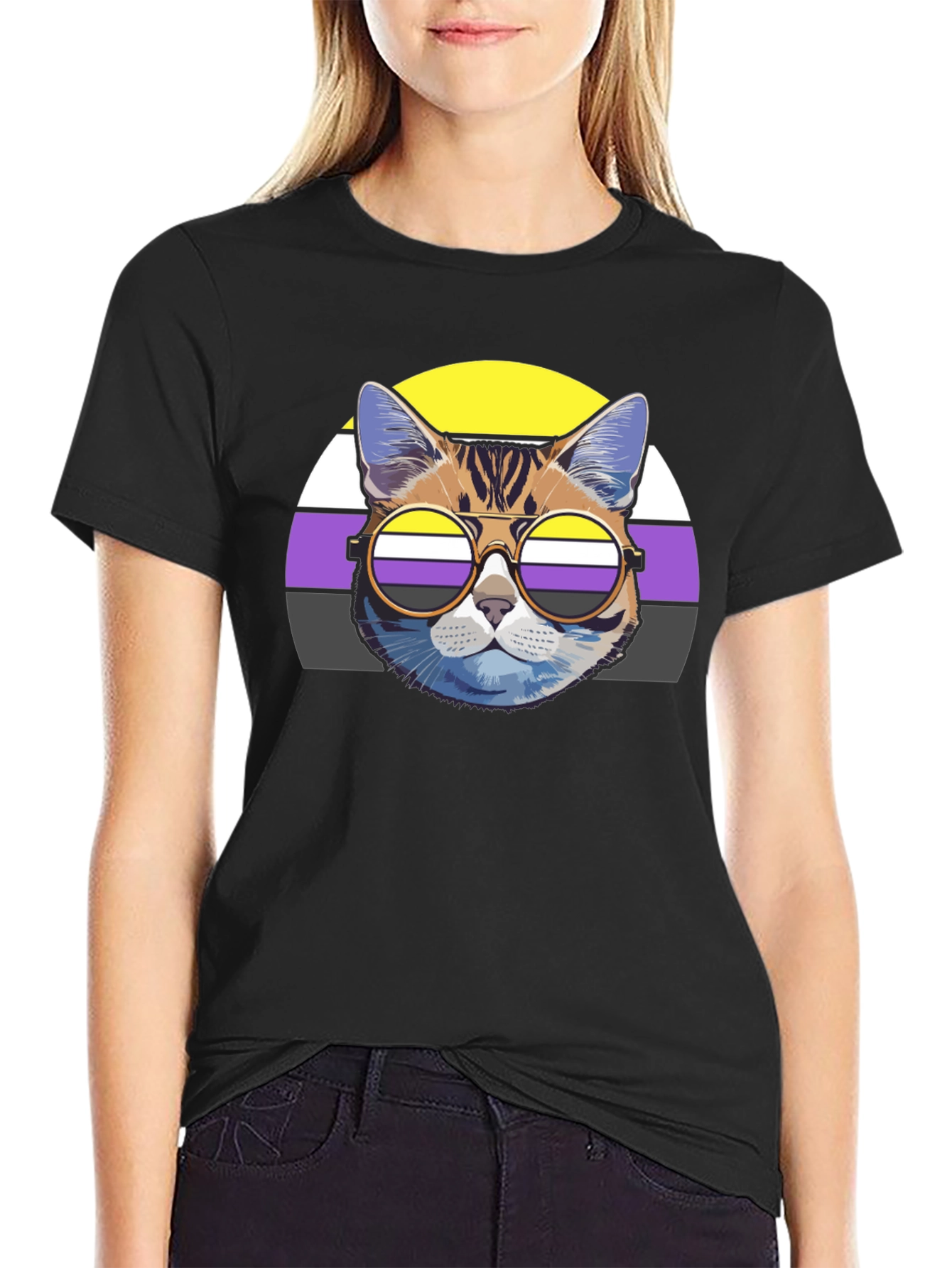 Nonbinary Cat Pride T-Shirt