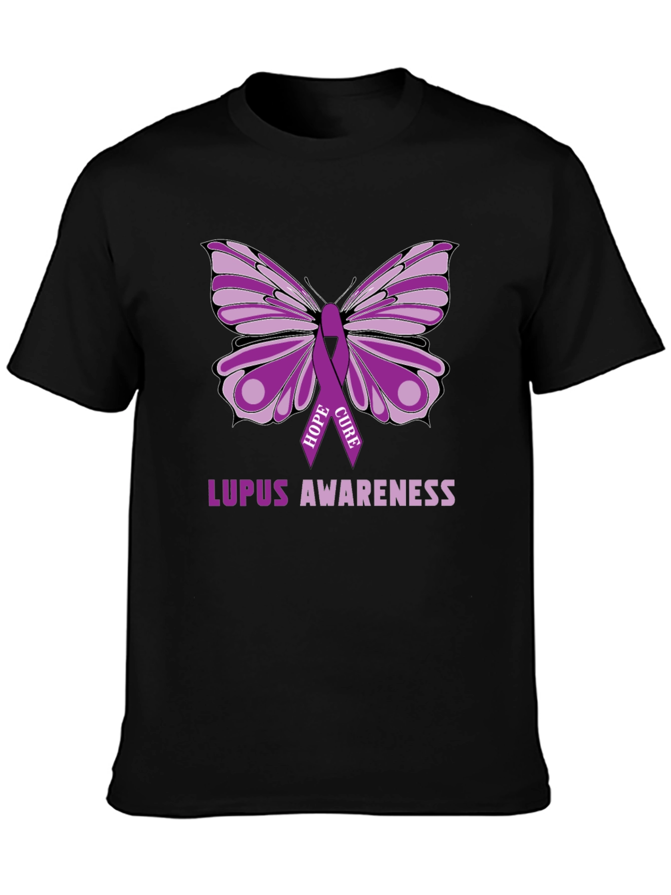 Lupus Awareness Butterfly Ribbon T-Shirt