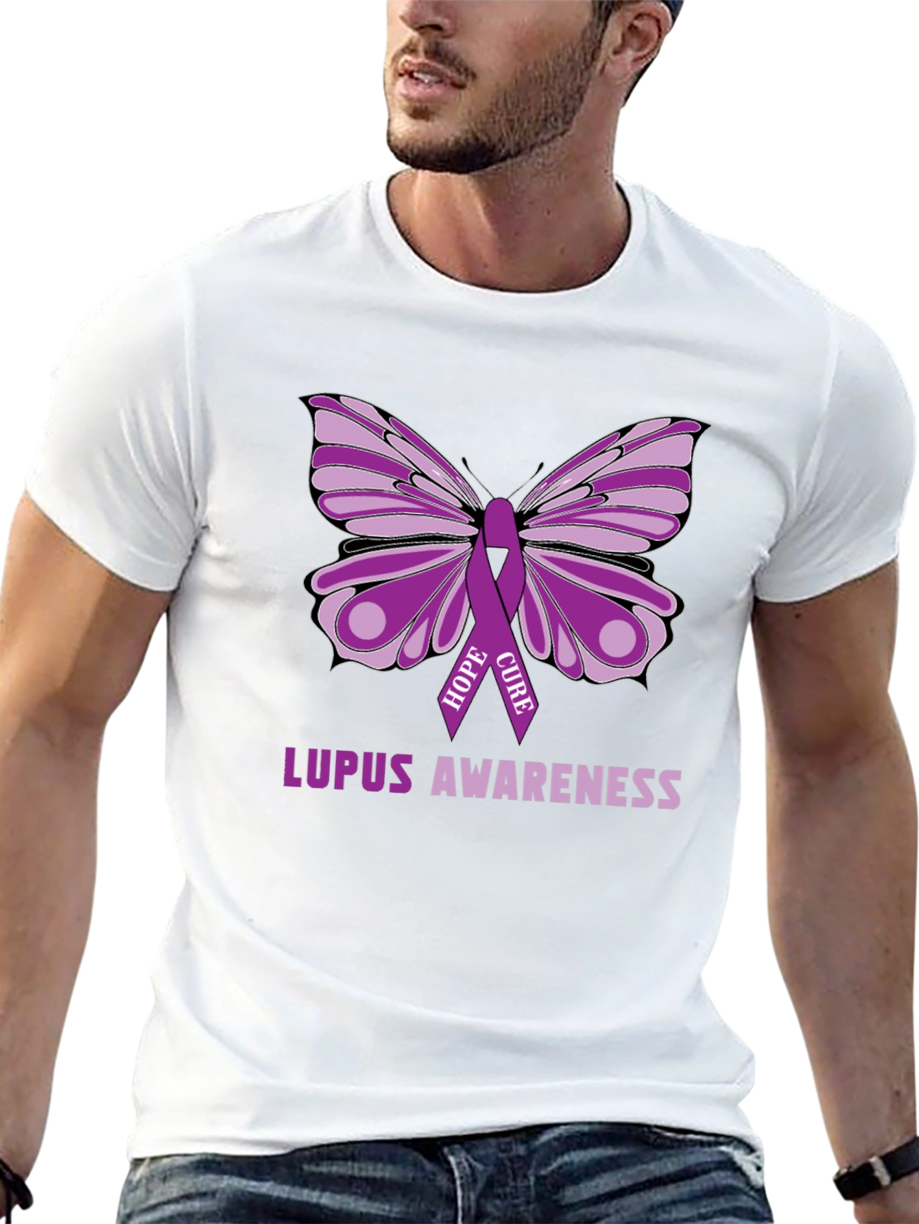 Lupus Awareness Butterfly Ribbon T-Shirt