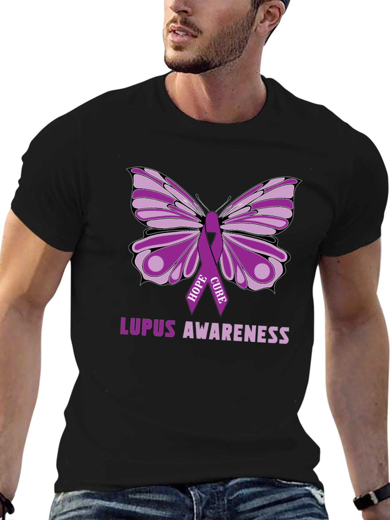 Lupus Awareness Butterfly Ribbon T-Shirt