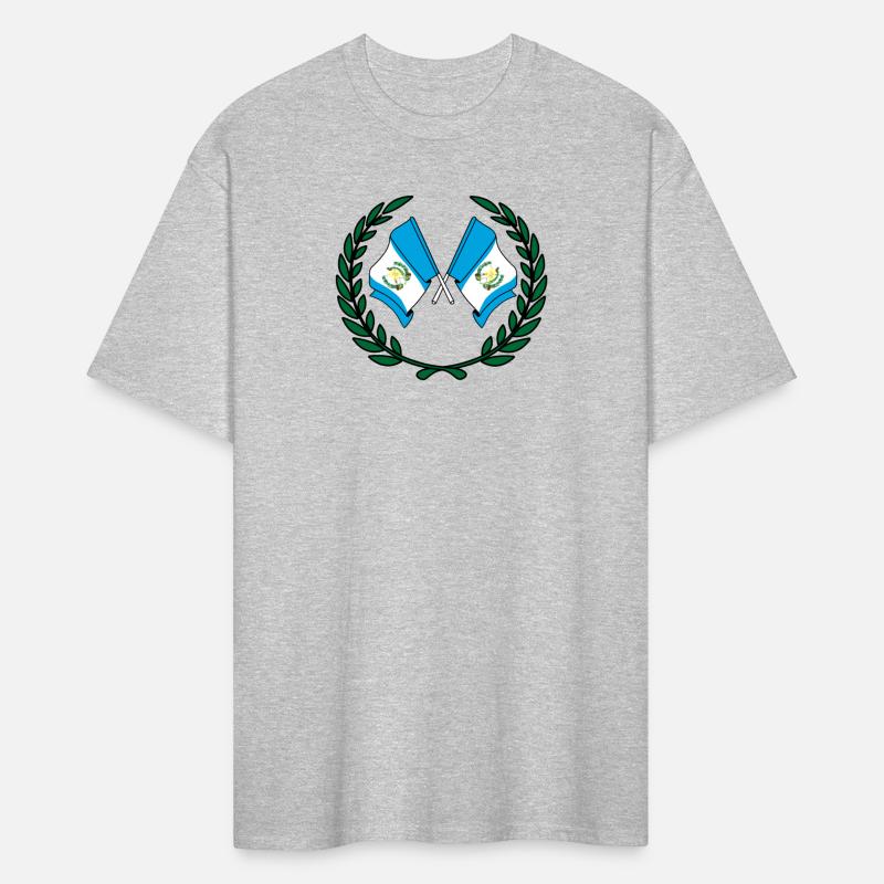 Flags Guatemala in laurel wreath