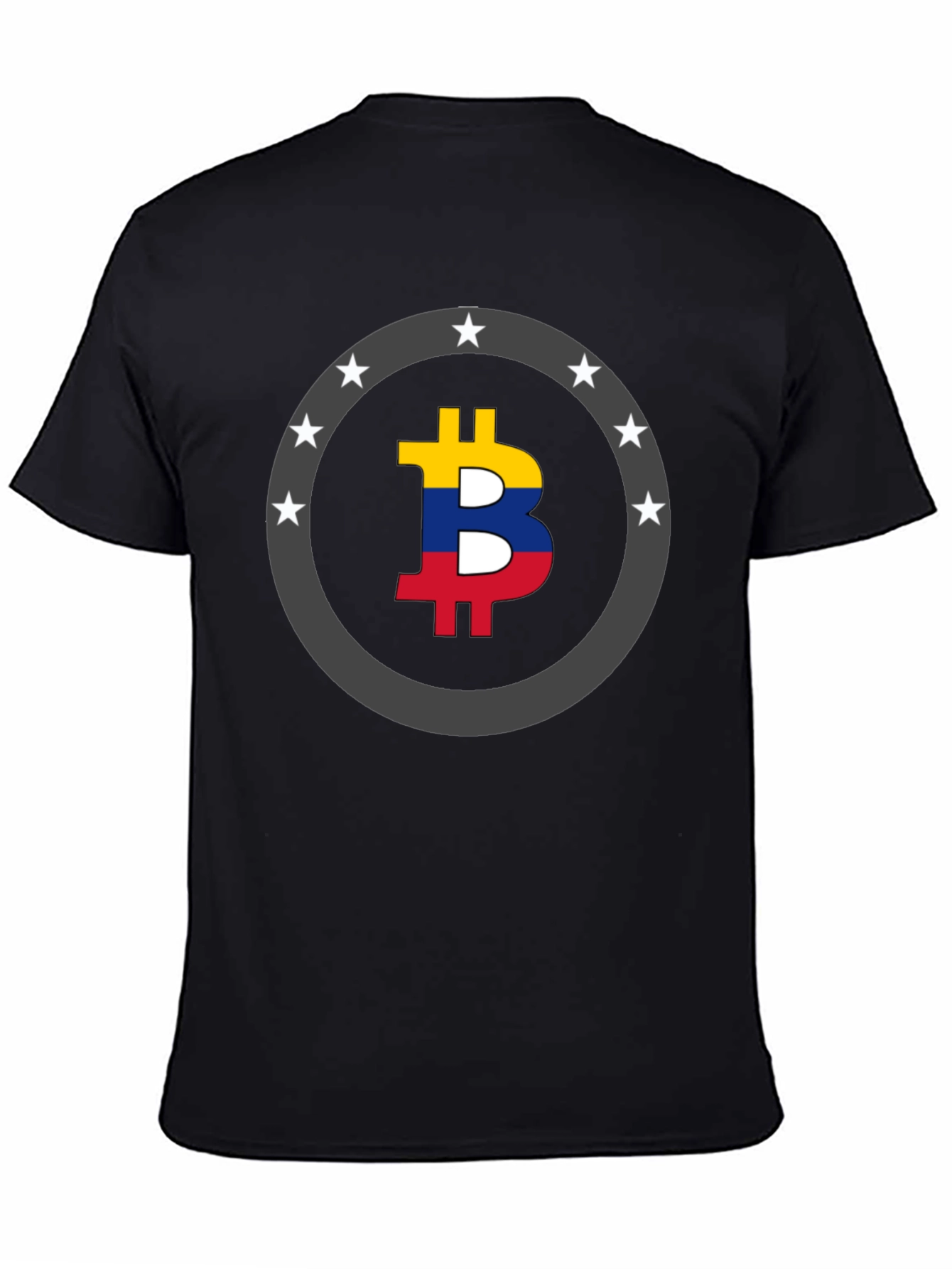 Colombia Flag Bitcoin Star T-Shirt