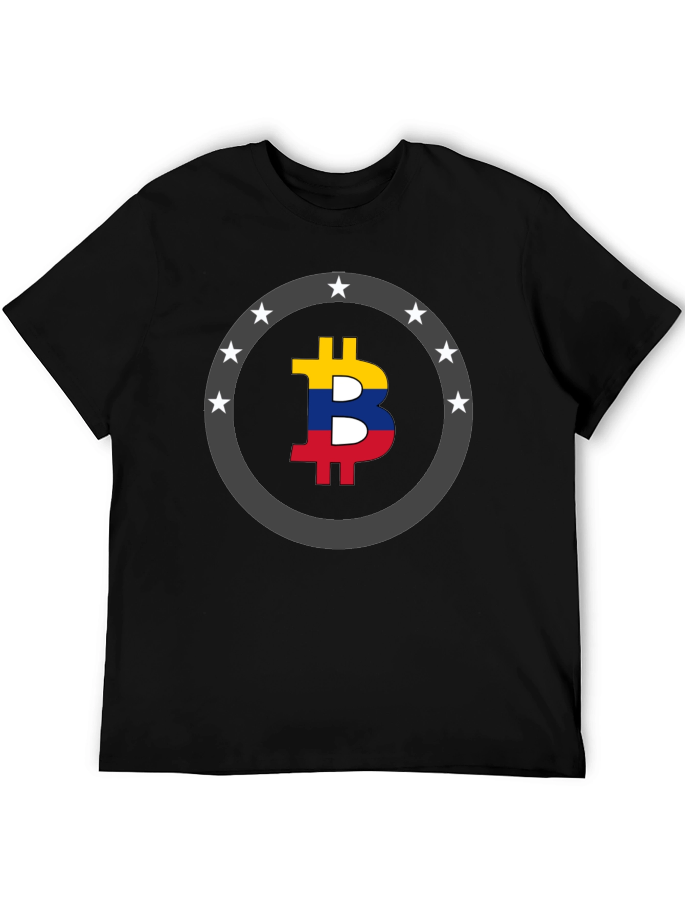 Colombia Flag Bitcoin Star T-Shirt