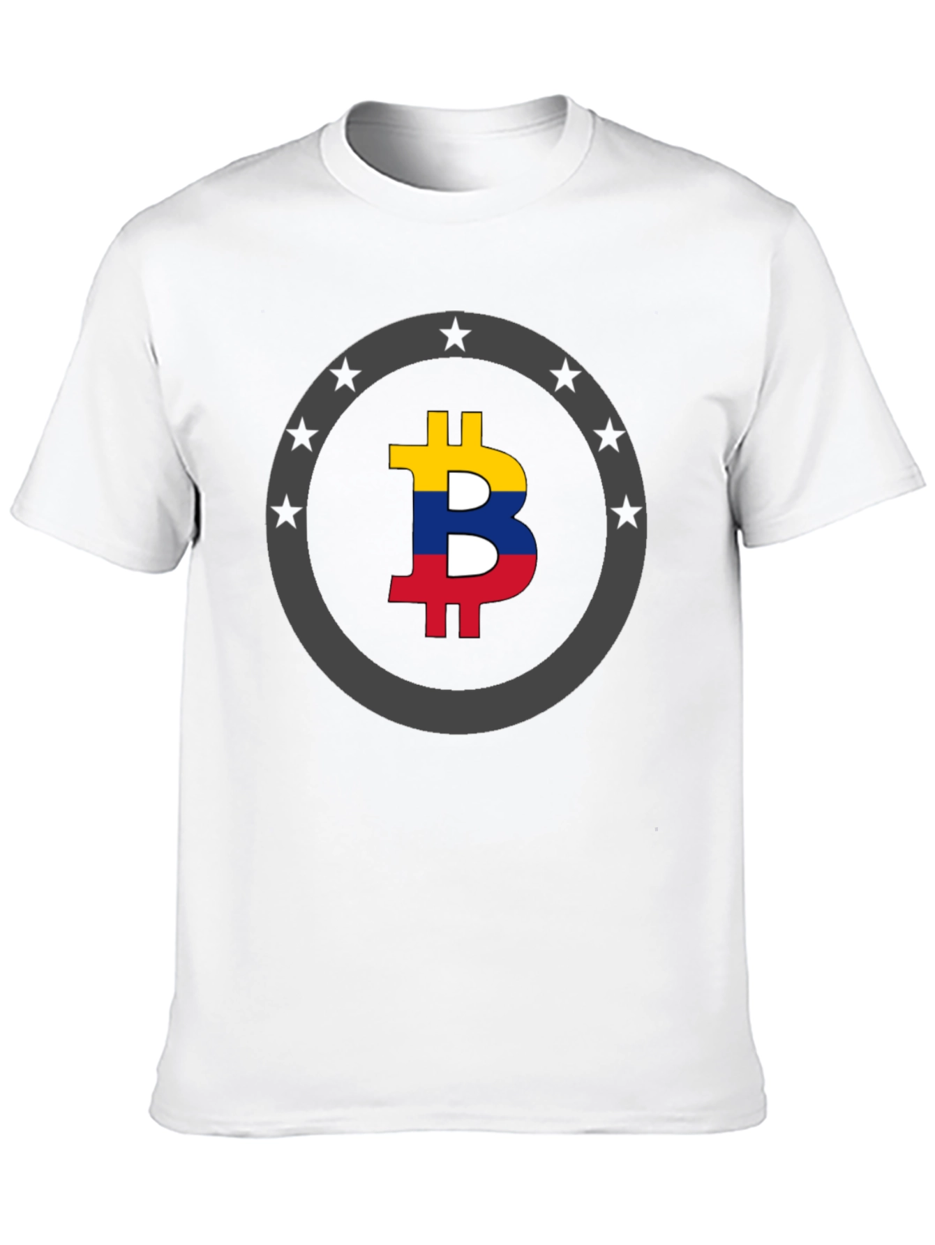 Colombia Flag Bitcoin Star T-Shirt