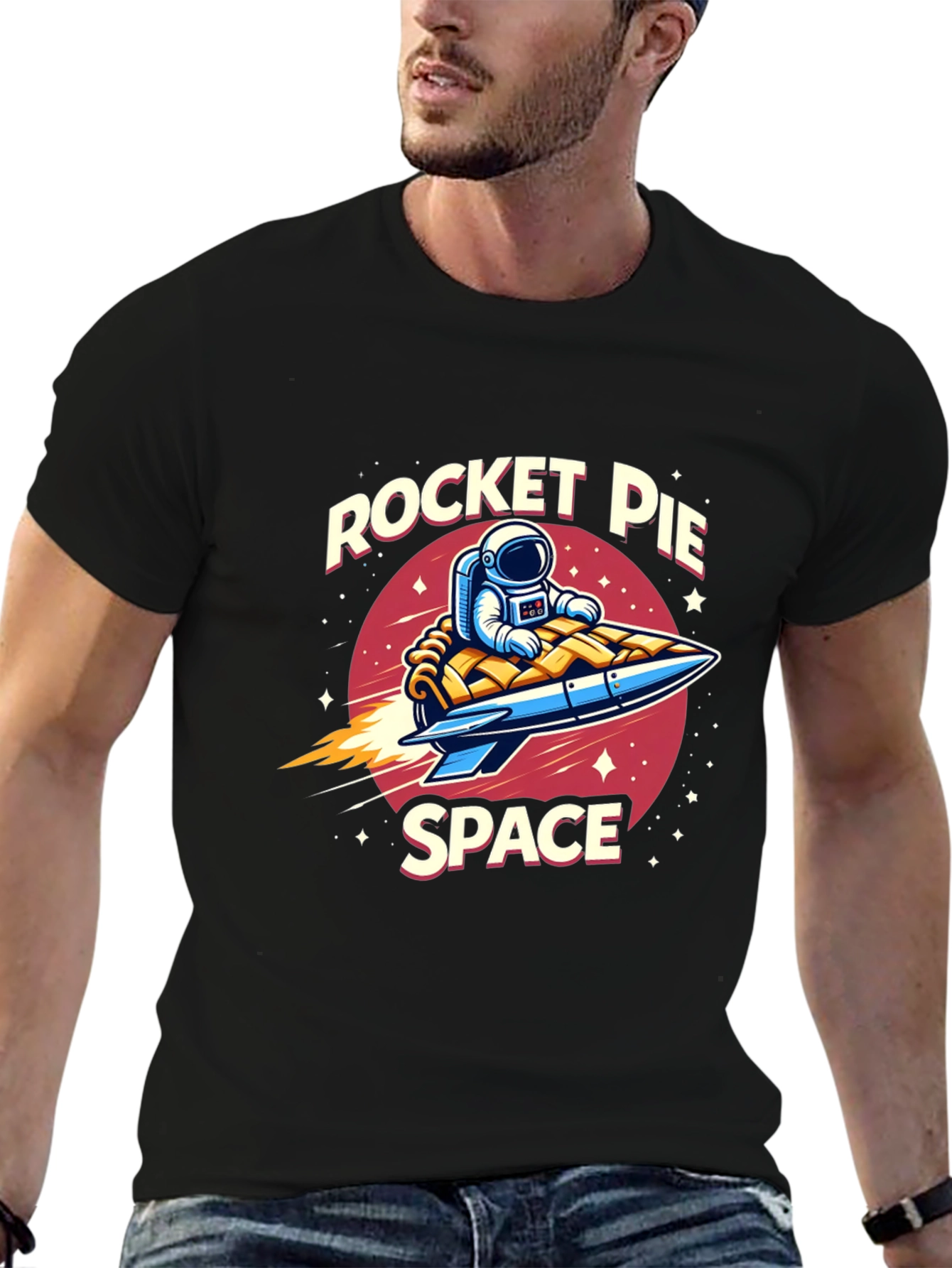 Rocket Pie Space Black T-Shirt