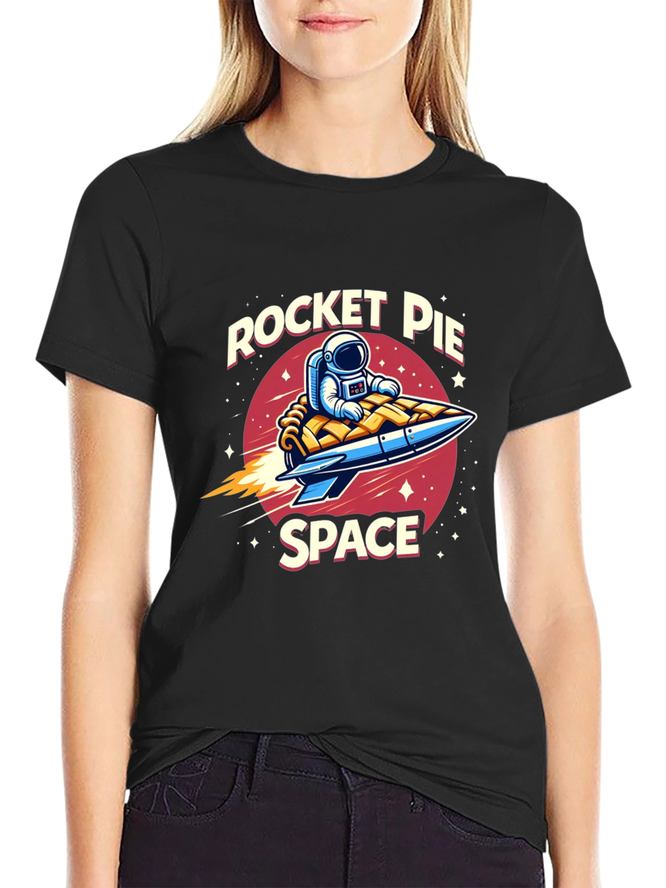 Rocket Pie Space Black T-Shirt