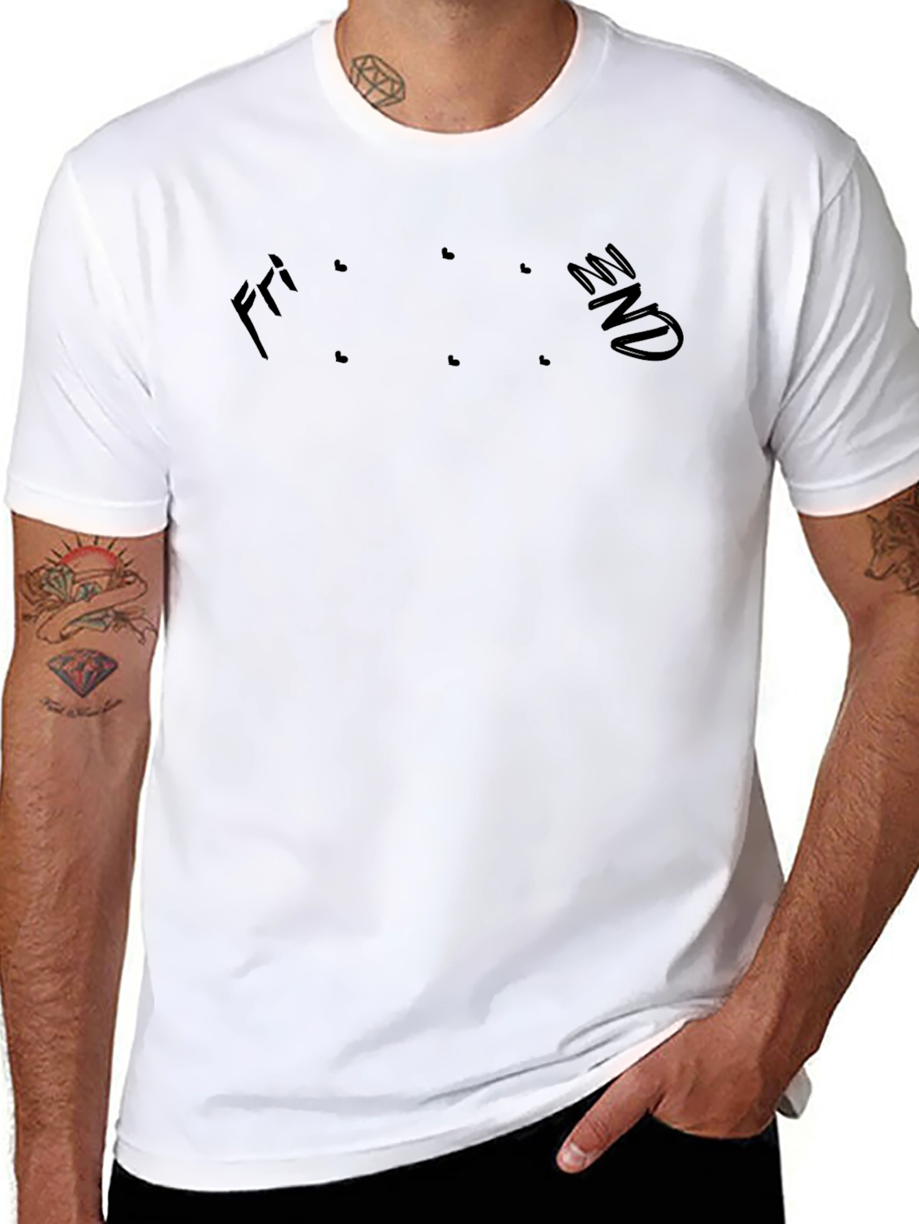 Fri-end Black Graphic T-Shirt
