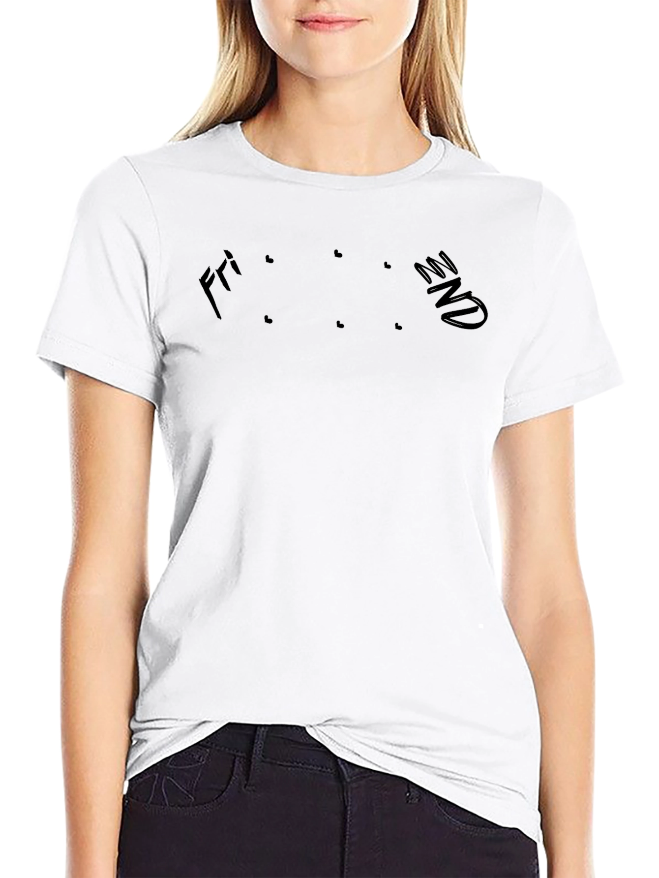 Fri-end Black Graphic T-Shirt