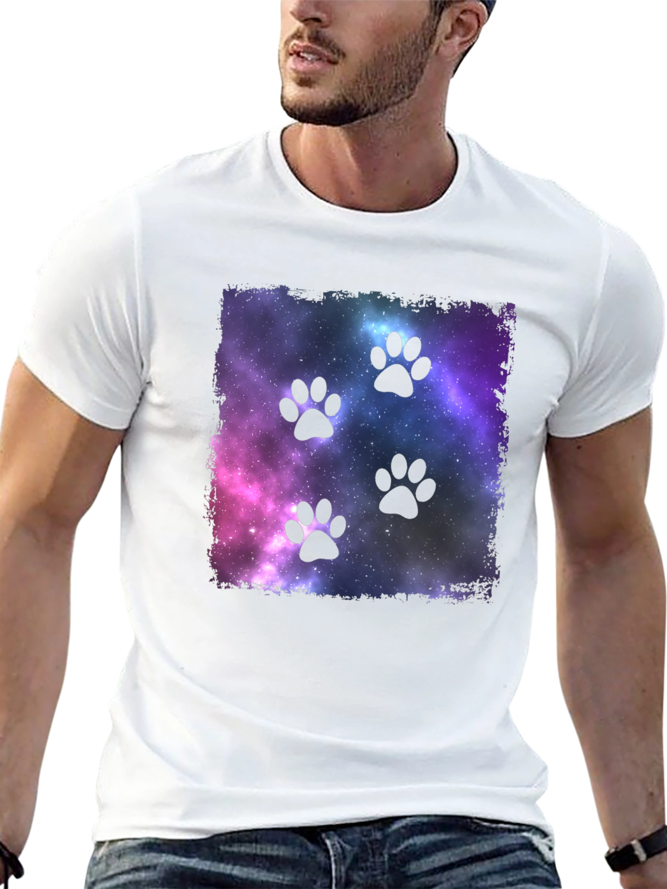 Galaxy Paw Print T-Shirt
