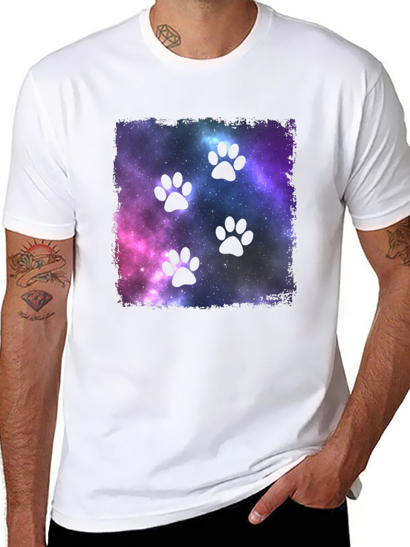 Galaxy Paw Print T-Shirt