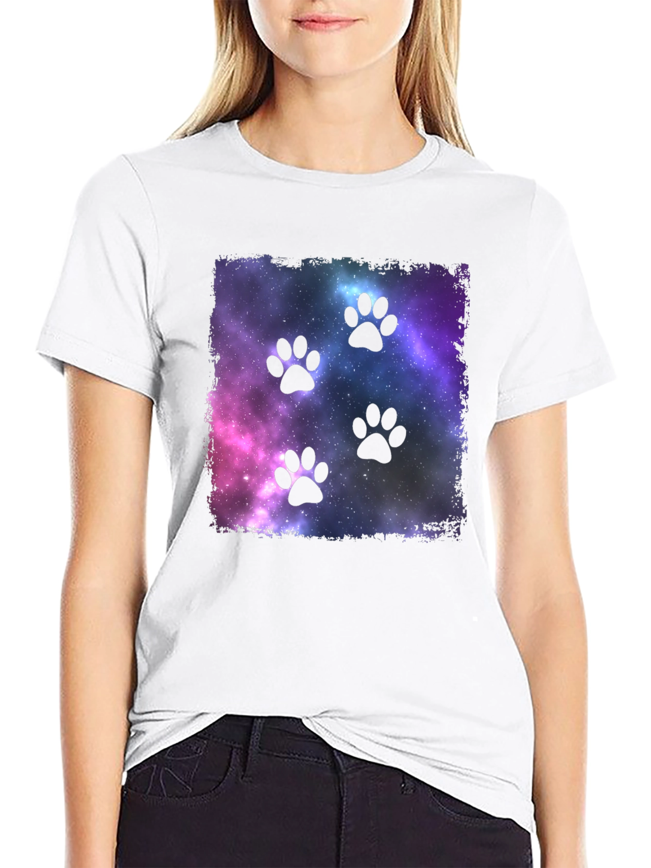Galaxy Paw Print T-Shirt