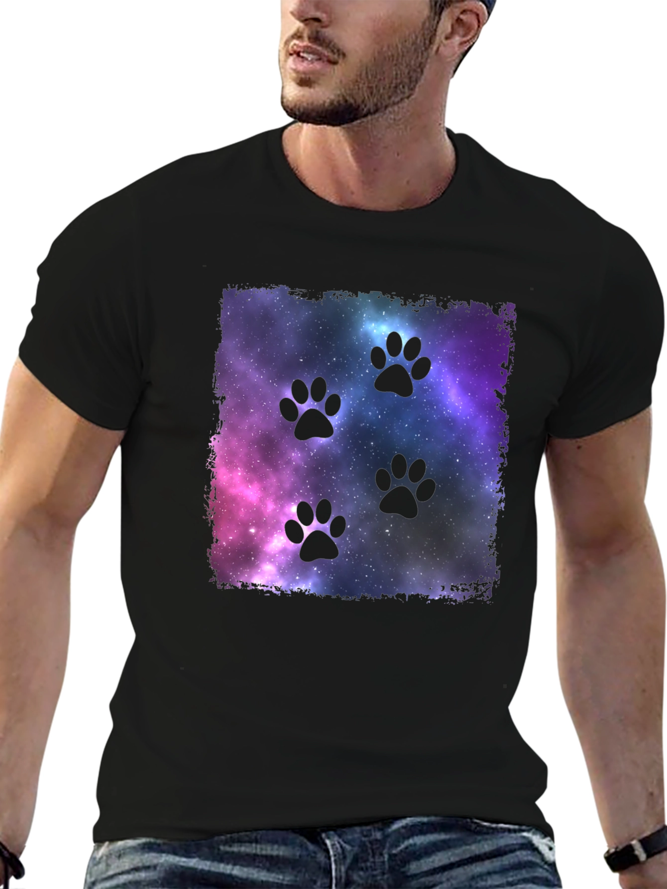 Galaxy Paw Print T-Shirt